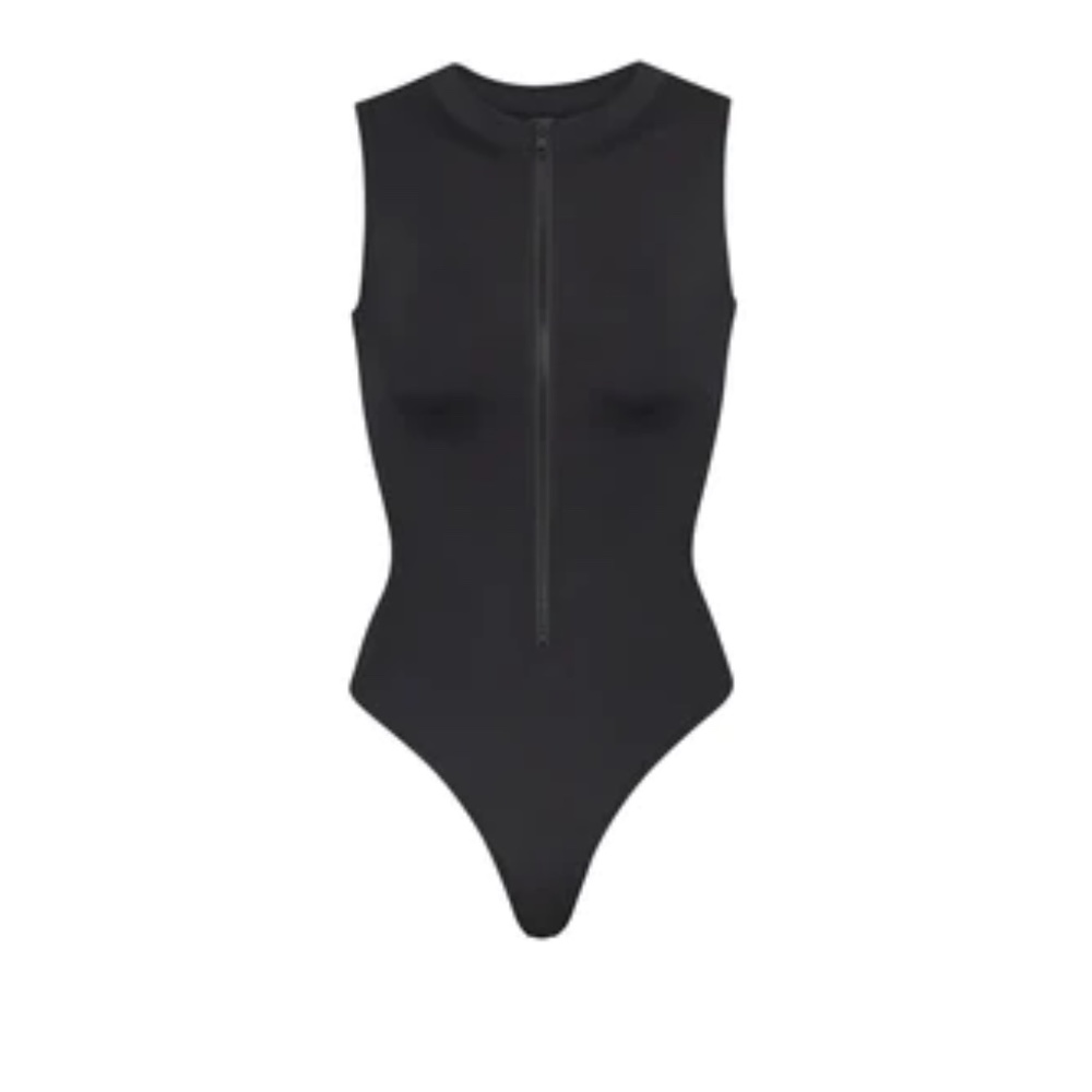 Skims Swim Zip Front Sleeveless One Piece